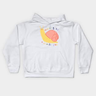 Moving at a Snail's Pace Kids Hoodie